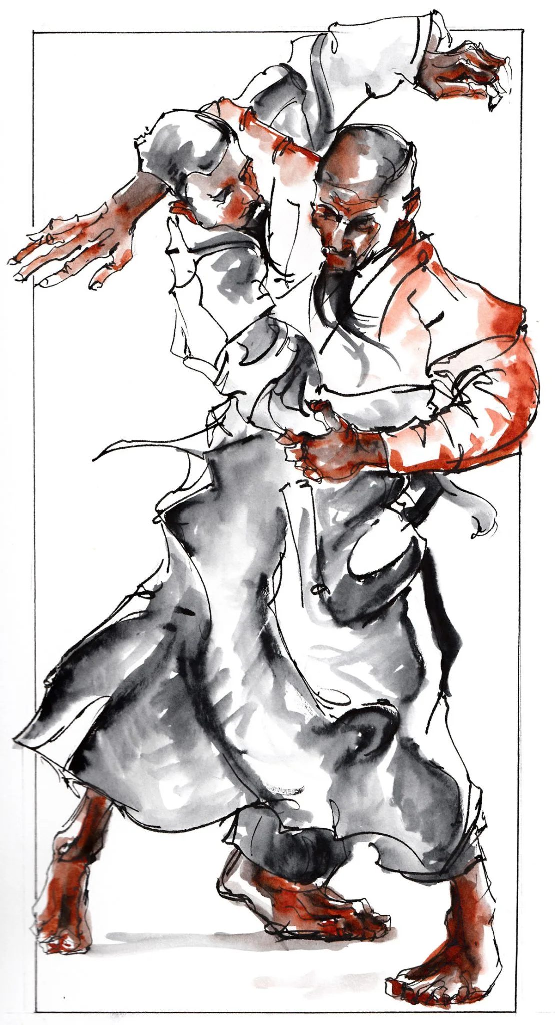 Entrenamiento de Hapkido — técnica de agarre y control articular